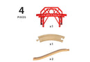 Curved bridge with two elevated ascending tracks by Brio