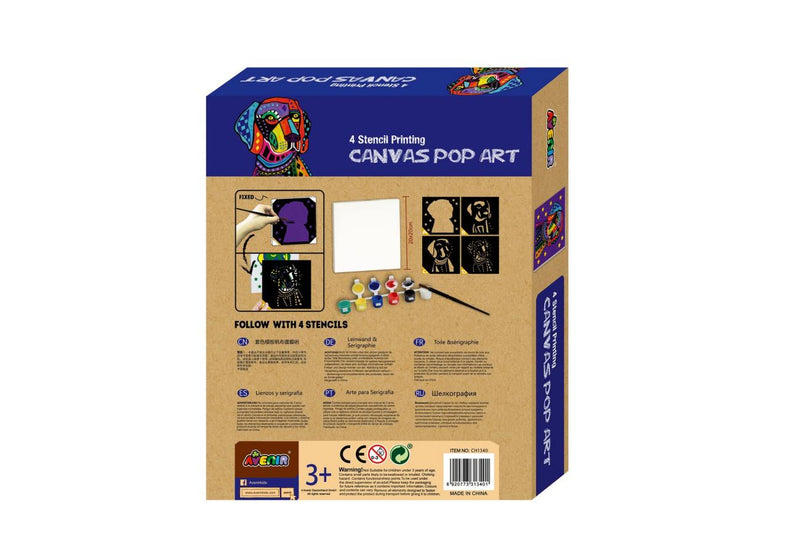 Dog Canvas Stencil Pop Art Printng Kit