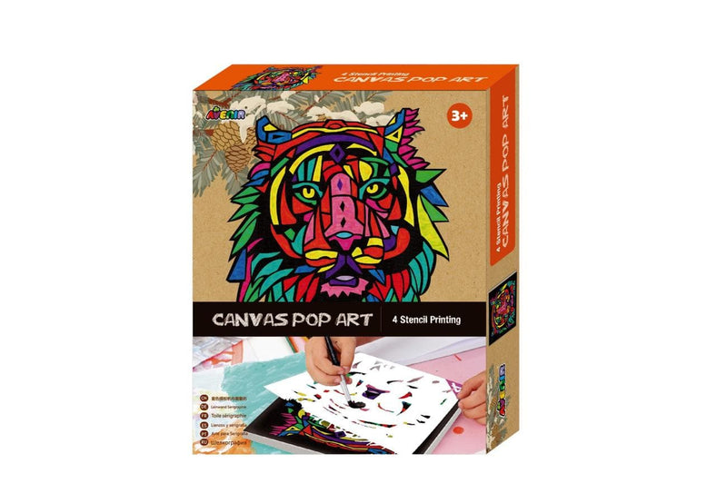 Lion Canvas Stencil Pop Art Printng Kit