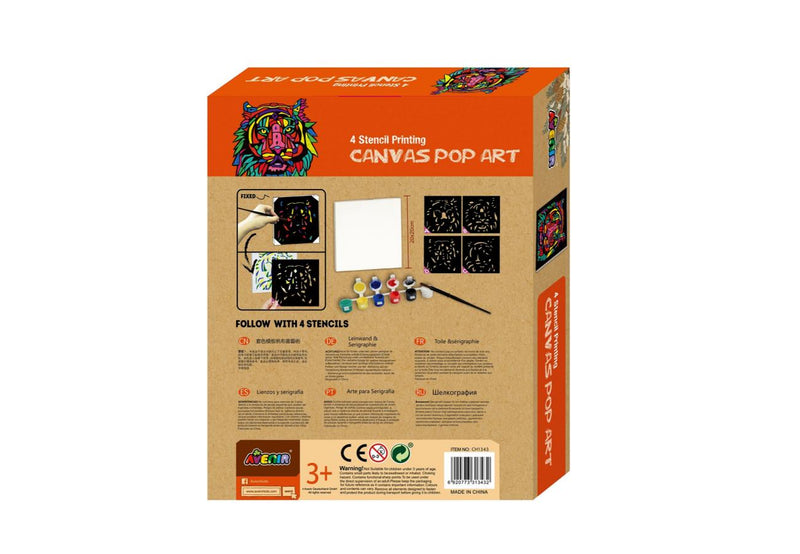 Lion Canvas Stencil Pop Art Printng Kit