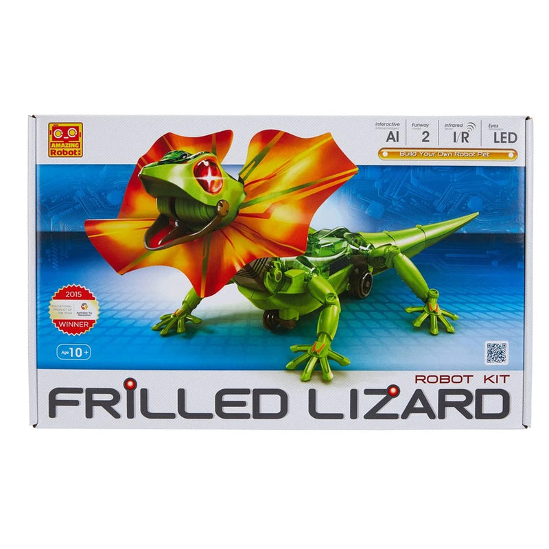 Frilled AI Super Lizard Robot with LED Eyes by Amazing Robot