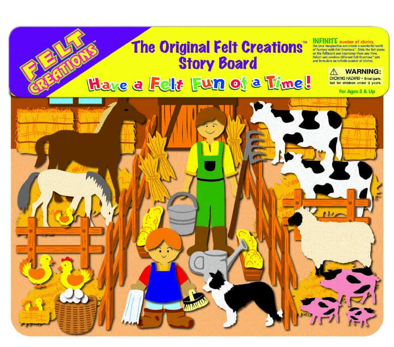 30 Piece Barn Animals Felt Activity Story Board