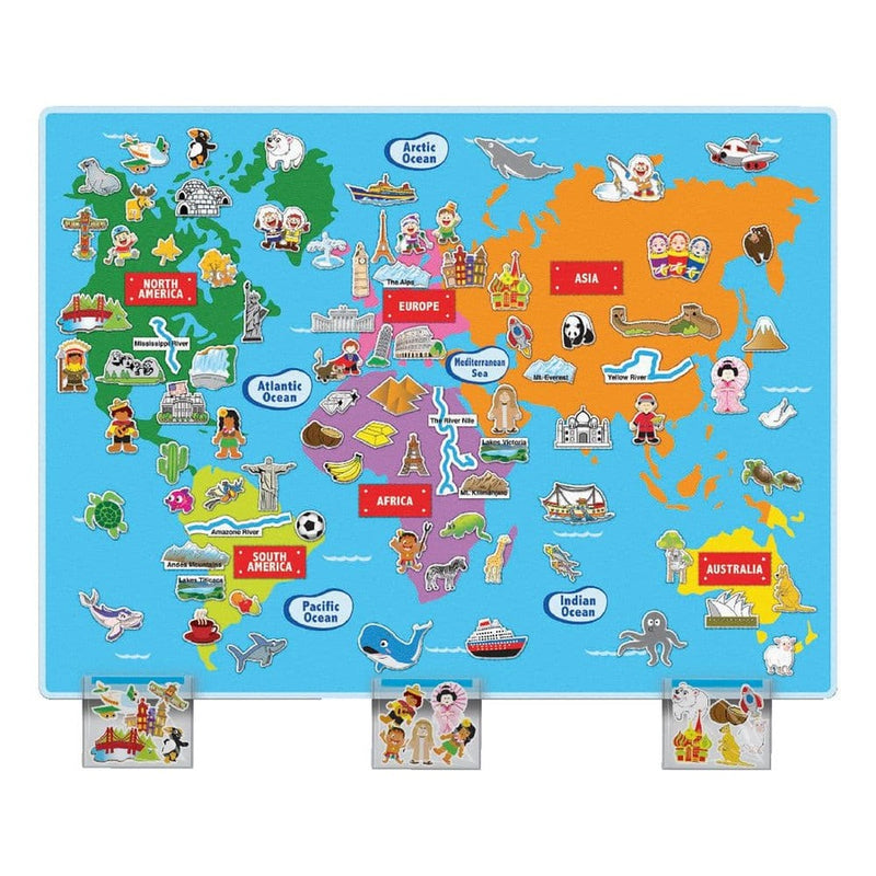 100 Piece Giant World Map Felt Activity Set