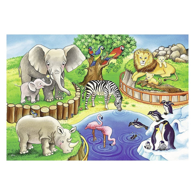 2 x 12 Piece Animals In The Zoo Puzzle by Ravensburger