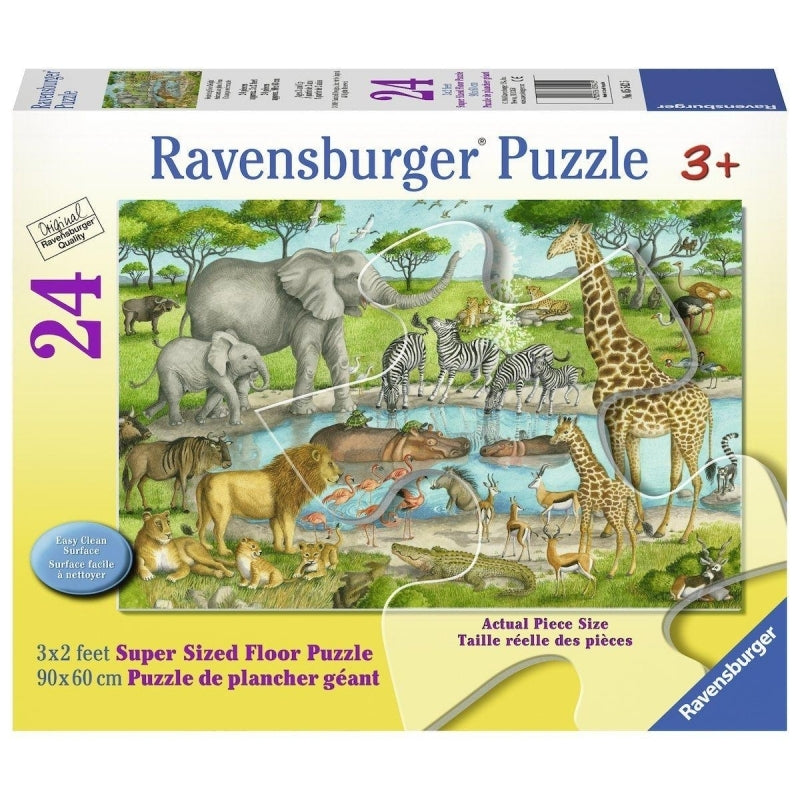 24 Piece Watering Hole Delight SuperSize Puzzle 24p by Ravensburger