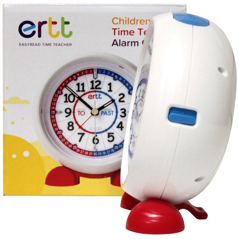 Kids Alarm Clock -  Time Teaching Past/To (Red & Blue Face) - ERAC2-RB-PT