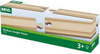 4 Piece Medium Straight Wooden Train Track Expansion Pack