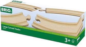 4 Piece Large Curved Wooden Train Track Expansion Pack