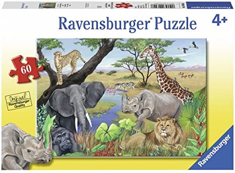 60 Piece Safari Animals Jigsaw Puzzle