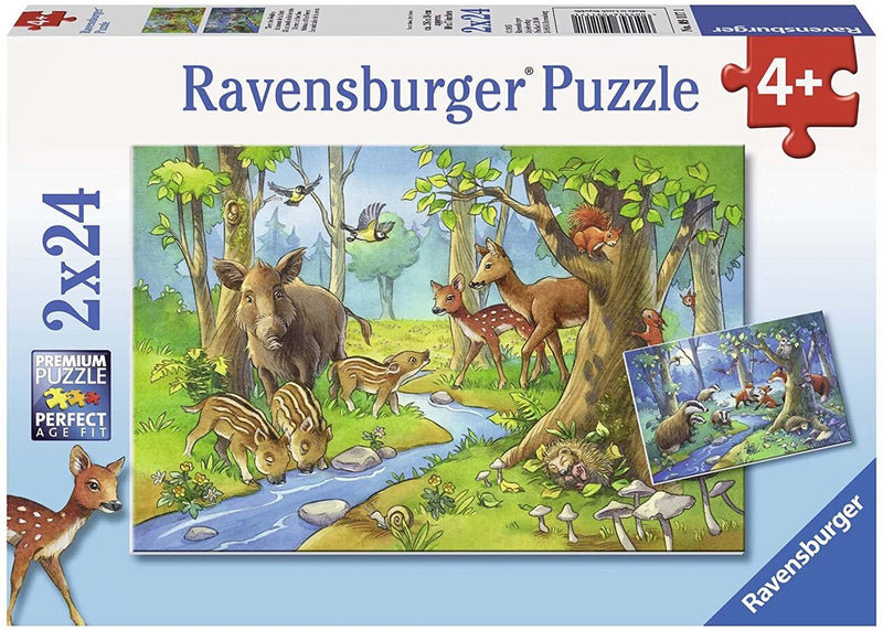 2x24 Piece Cute Forest Animals Jigsaw Puzzle