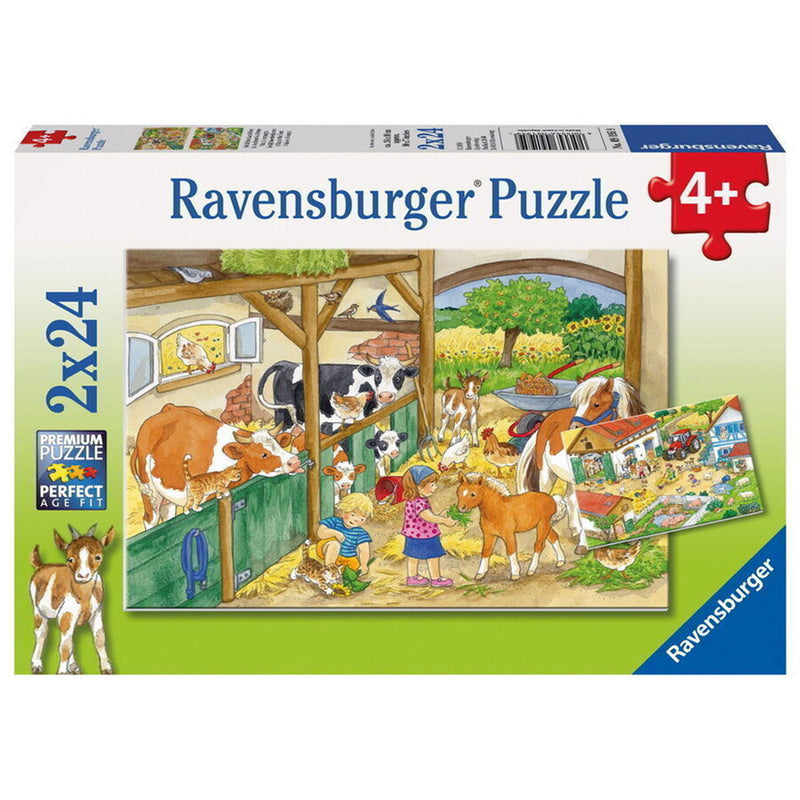 2x24 Piece Merry Country Life Jigsaw Puzzle