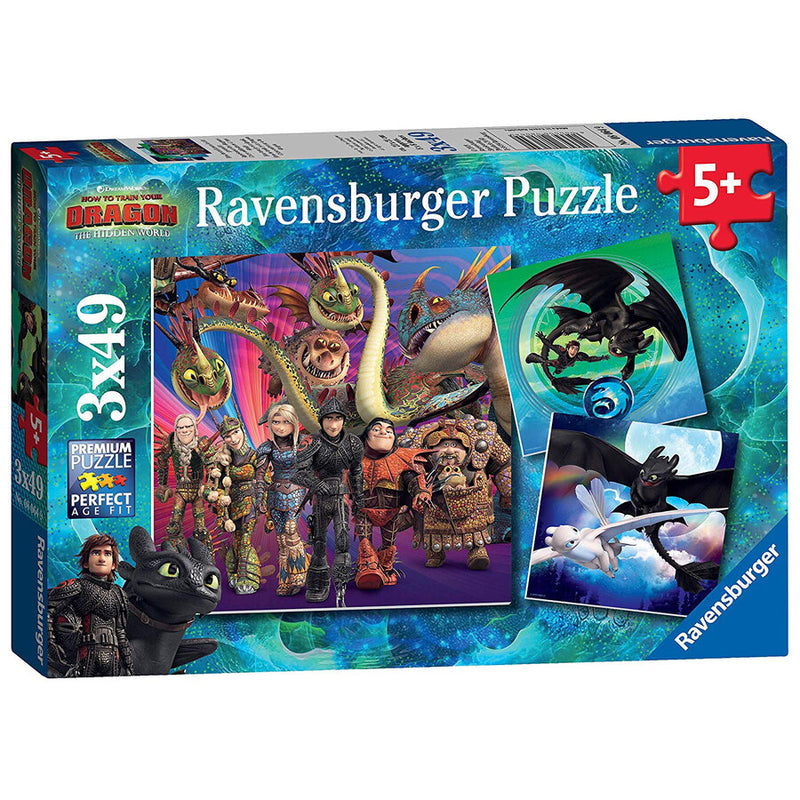 3x49 Piece How to Train your Dragon Jigsaw Puzzle