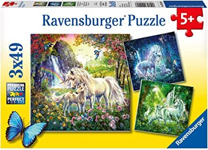3x49 Piece Beautiful Unicorns Jigsaw Puzzle