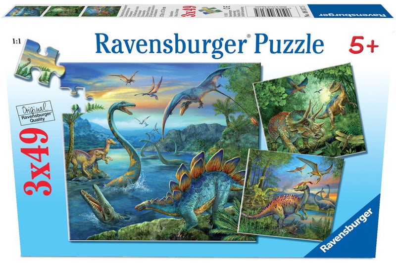 3x49 Piece Dinosaur Fascination Jigsaw Puzzle