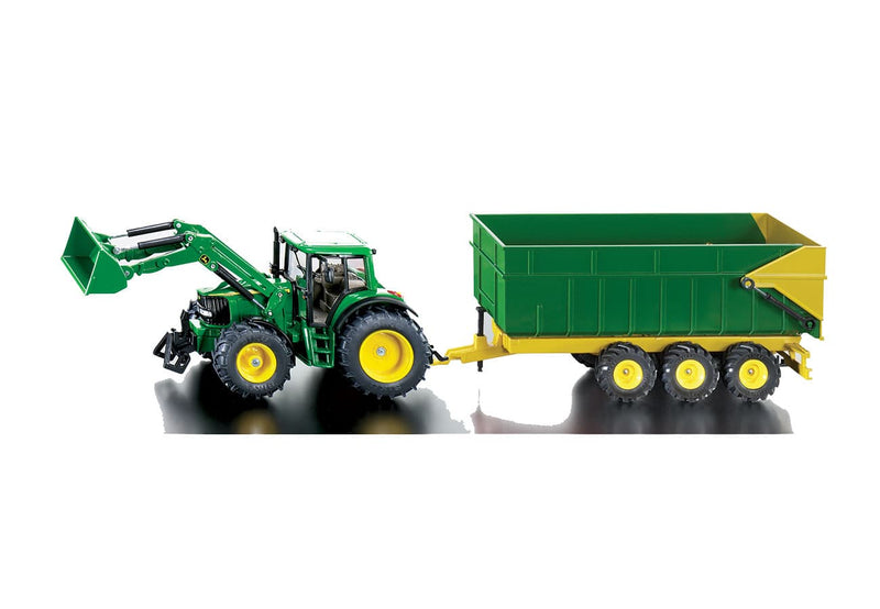 John Deere Tractor and Front Load Trailer by Siku