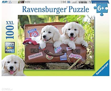 100 Piece Travelling Puppies Jigsaw Puzzle