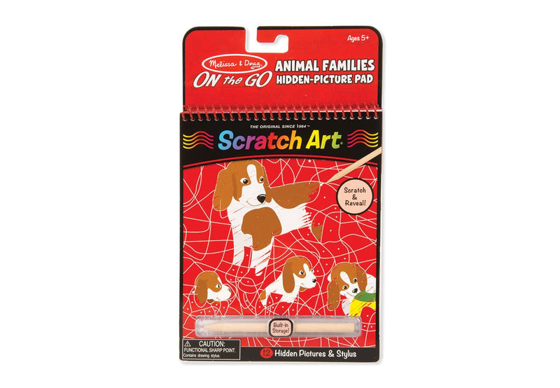 Animal Families Scratch Art - On The Go by Melissa & Doug