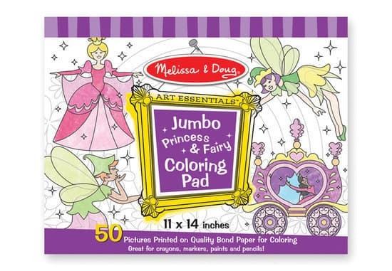 Princess & Fairy Jumbo Colouring Pad of 50 by Melissa & Doug