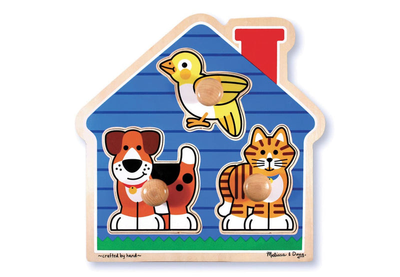 3 Piece House Pets Knob Puzzle by Melissa & Doug