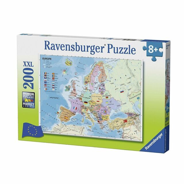 200 Piece European Map Jigsaw Puzzle