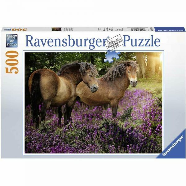 500 Piece Ponies in the Flowers Jigsaw Puzzle - 14813-4