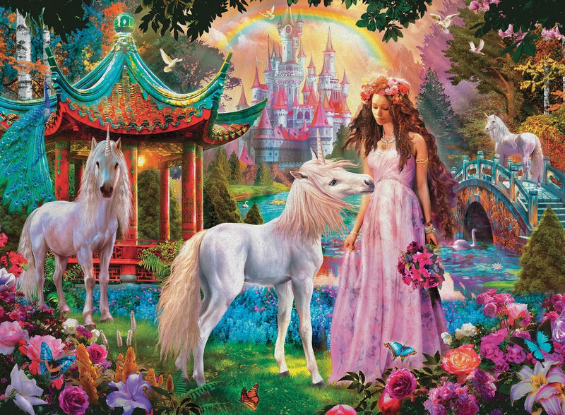 100 Piece Princess with Unicorn World Jigsaw Puzzle