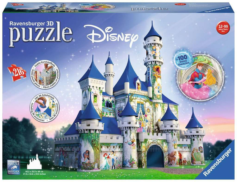 216 Piece 3D Disney Princesses Castle Jigsaw Puzzle