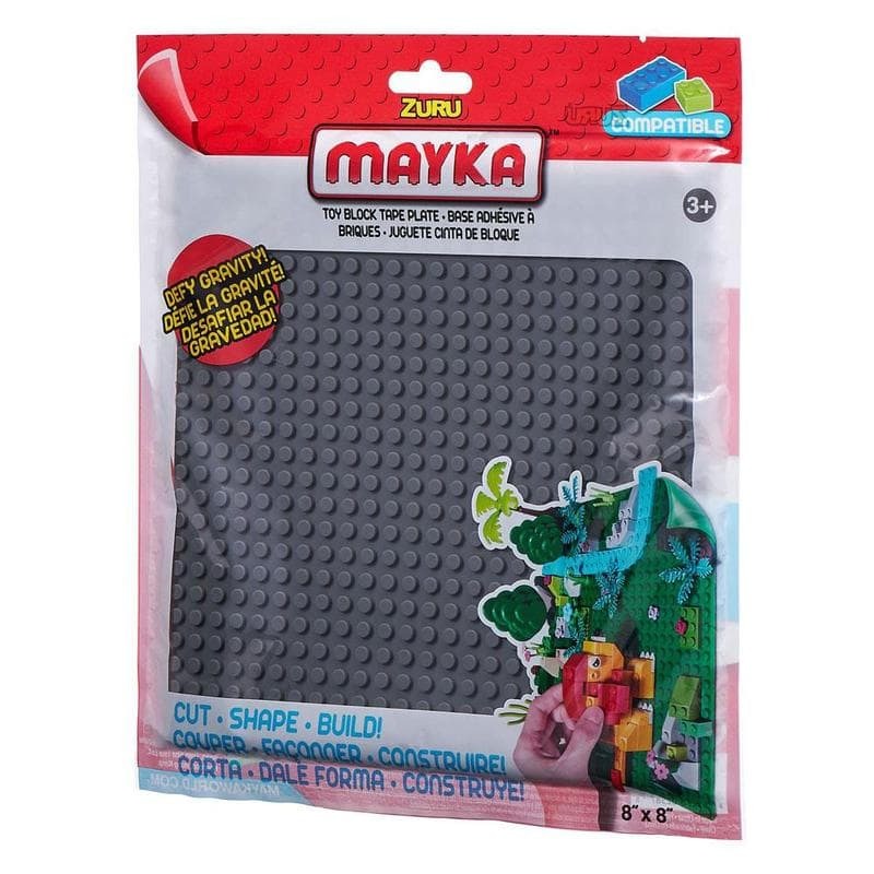 MAYKA Grey 18cm Flexible & Adhesive Square Base Plate