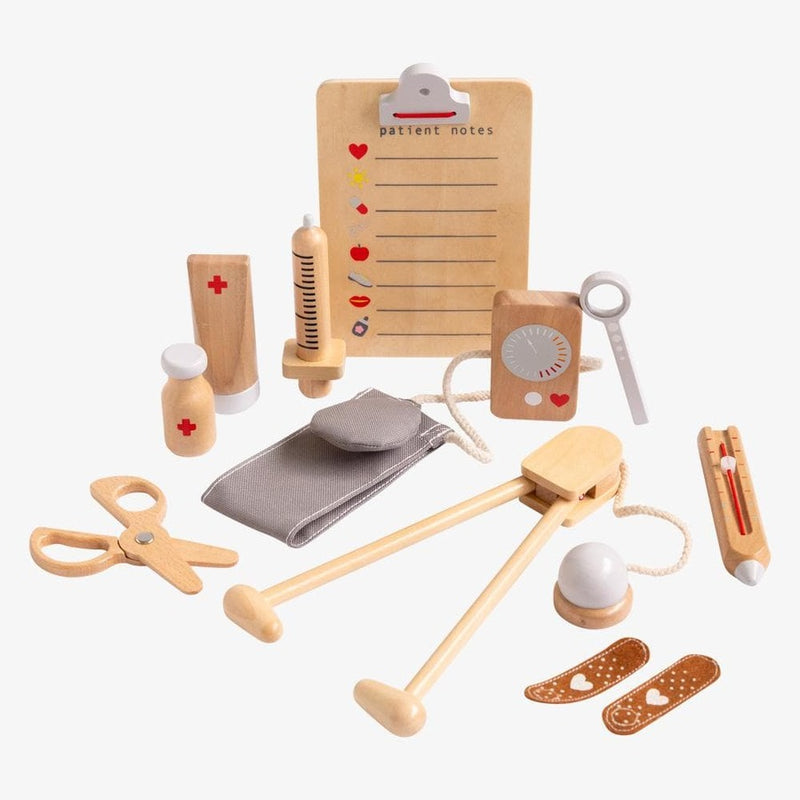 11 Piece Wooden Doctors Kit