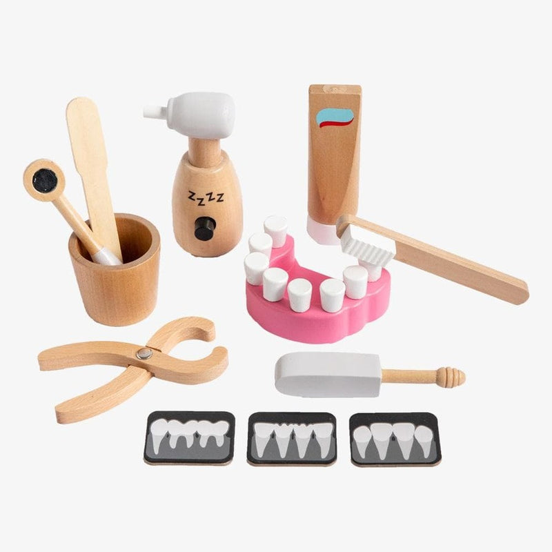 12 Piece Wooden Dentist Kit