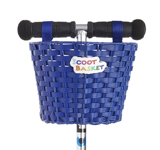 Blue Wicker Hand Woven Scooter Basket