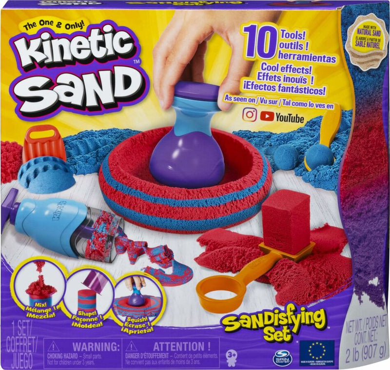Sandifying Multi-Coloured Kinetic Sand & Tools Playset