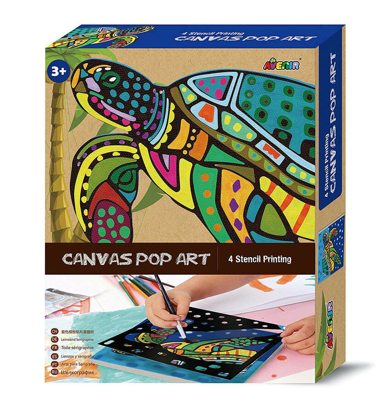 Turtle Canvas Turtle Stencil Pop Art Printng Kit