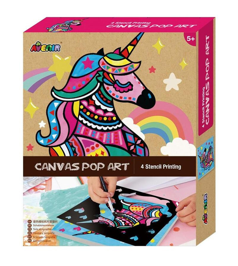 Unicorn Canvas Stencil Pop Art Printng Kit