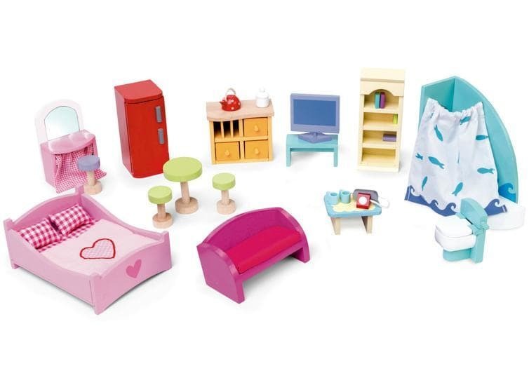 36 Piece Dolls House Deluxe Wooden Furniture Set by Le Toy Van