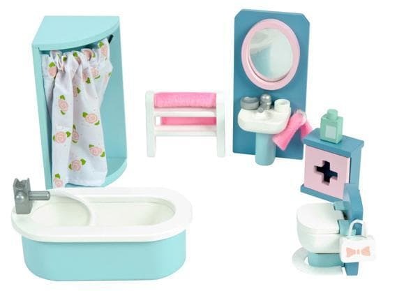 Daisy Lane Dolls House Wooden Bathroom Set by Le Toy Van