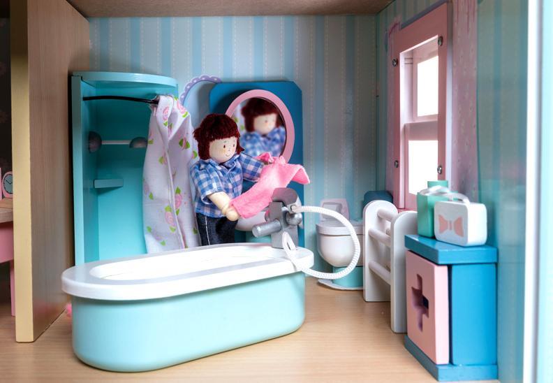Daisy Lane Dolls House Wooden Bathroom Set by Le Toy Van