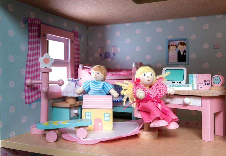 Daisy Lane Dolls House Childrens Bedroom Furniture by Le Toy Van