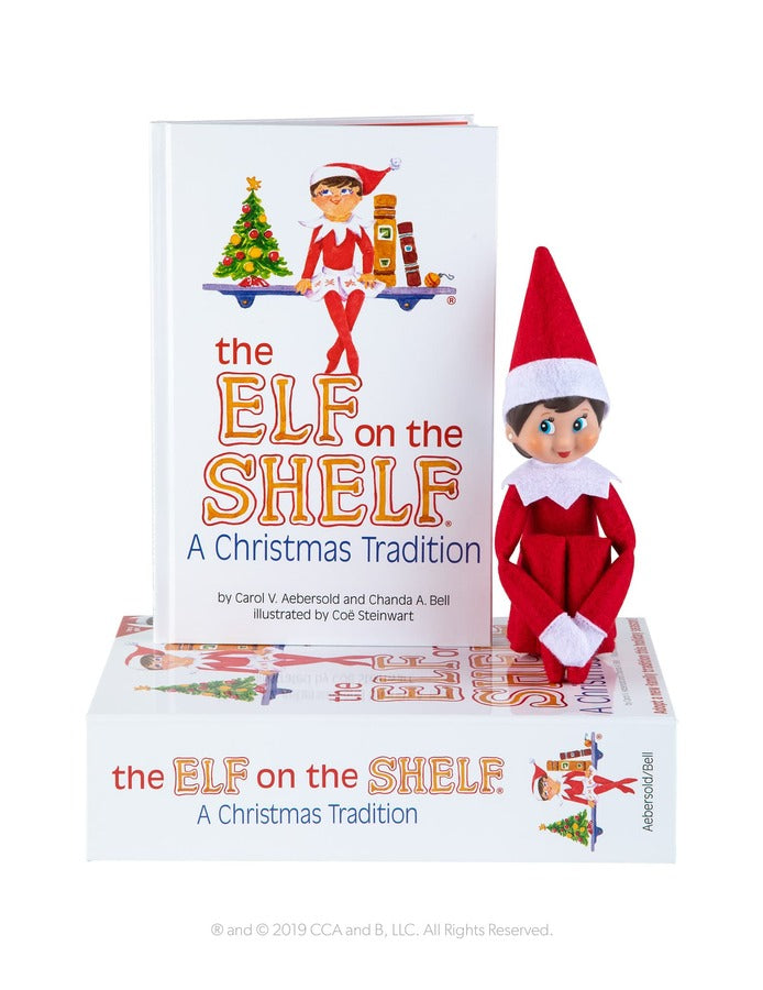Elf on the Shelf - Girl Scout Elf with Blue Eyes and Storybook