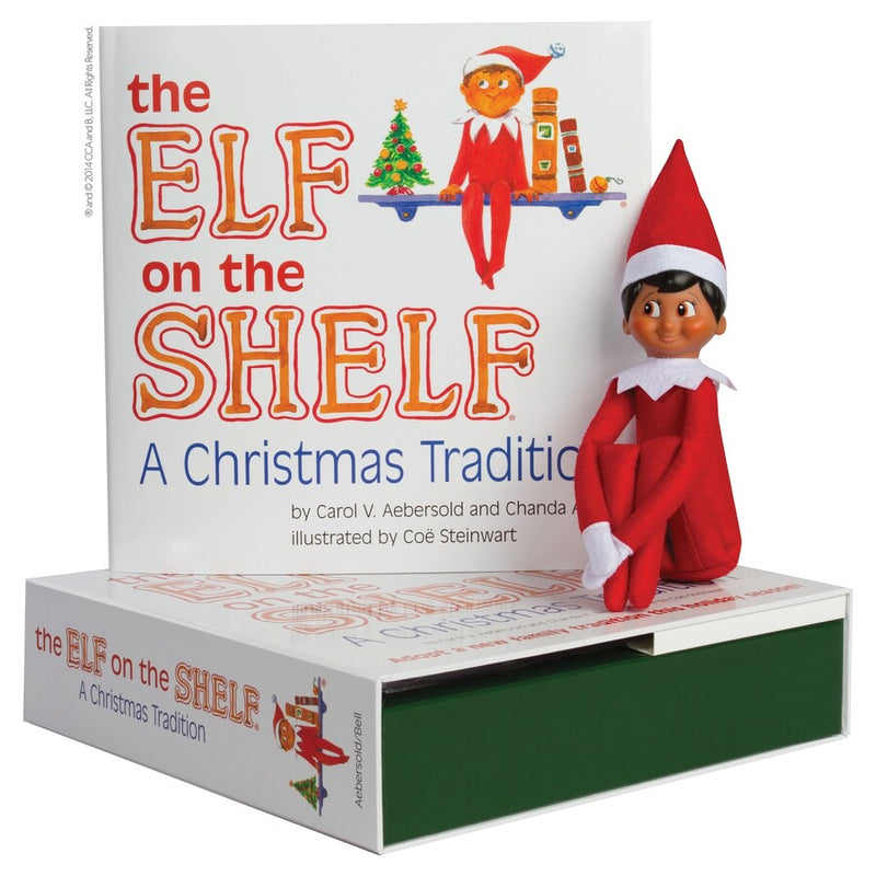 Elf on the Shelf - Boy Scout Elf with Brown Eyes and Storybook