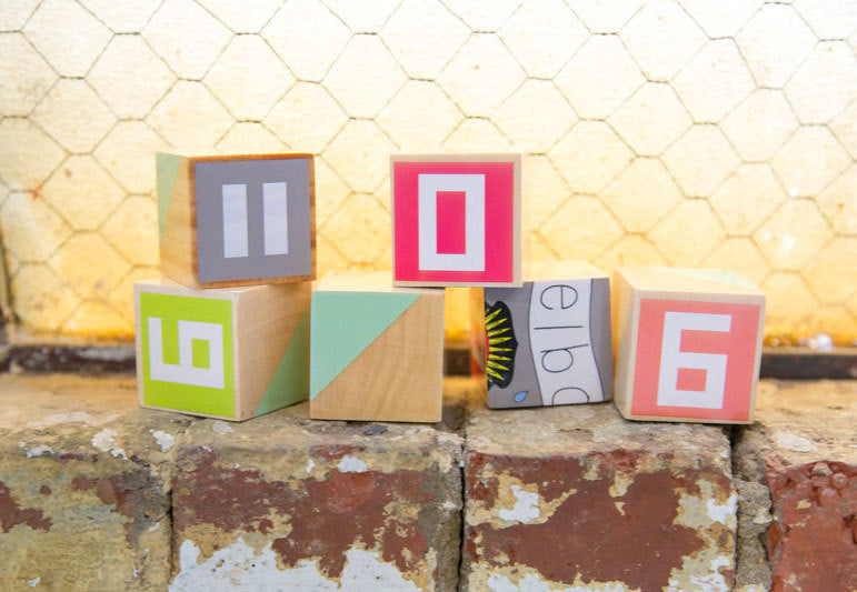 12 Piece Aussie Themed Wooden Stacking Blocks by Make Me Iconic