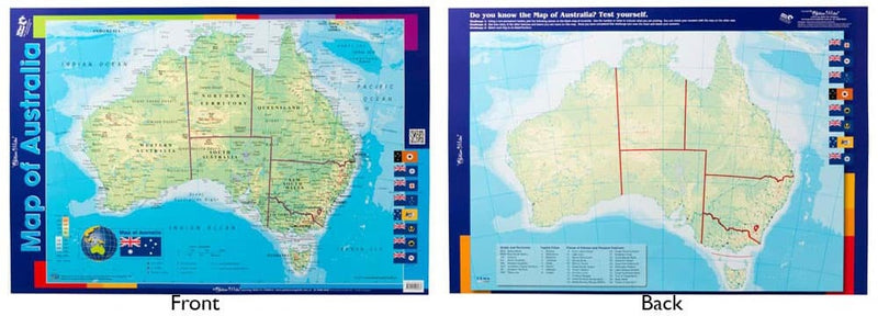 Double Sided Wipe Clean Map of Australia