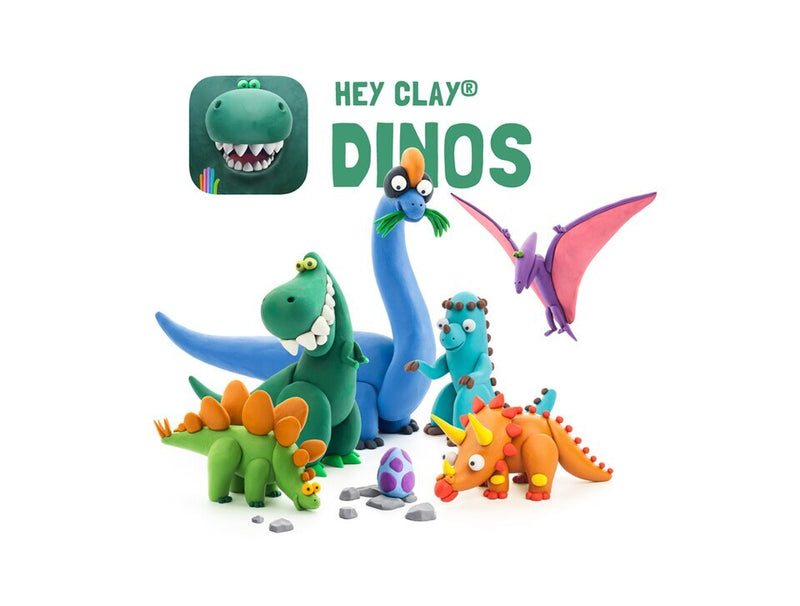 18 Piece Dinos Hey Clay Air Dry Clay Modelling & App Kit - S006DINOS