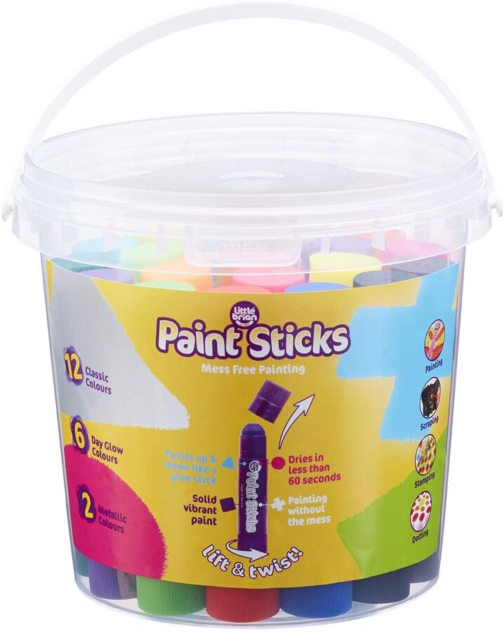 20 Pack Little Brian Paint Sticks Bucket