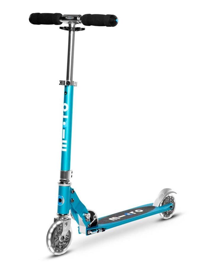 Ocean Blue Sprite LED Light Up Wheels Micro Scooter