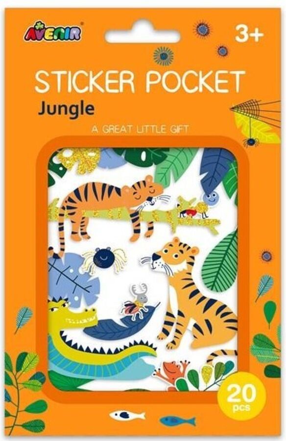 20 Piece Jungle Sticker Pocket