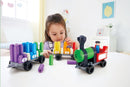 63 Piece Rainbow Counting Train Building Block Kit