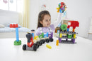 63 Piece Rainbow Counting Train Building Block Kit
