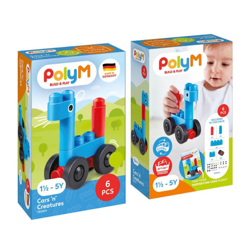 6 Piece Cars n Creature Building Block Kit