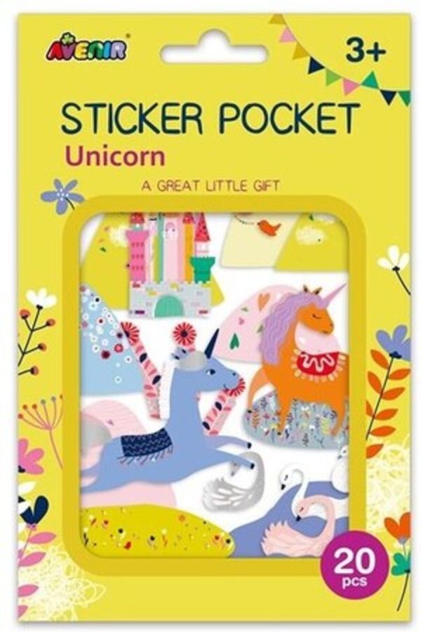 20 Piece Unicorn Sticker Pocket